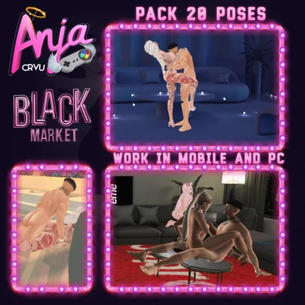 pack 20 poses imvu black market imvu