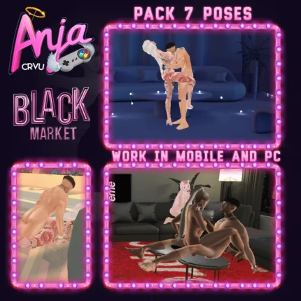 pack 7 poses imvu black market imvu